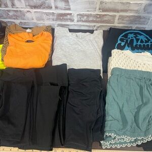 Youth 10/12 Assorted Clothing Bundle with Black, Gray, and Orange Pieces